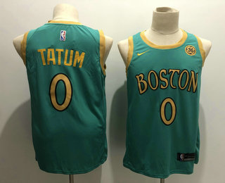 Men's Boston Celtics #0 Jayson Tatum NEW Green Nike 2020 Swingman General Electric Stitched NBA Jersey