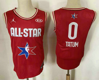 Men's Boston Celtics #0 Jayson Tatum Red Jordan Brand 2020 All-Star Game Swingman Stitched NBA Jersey