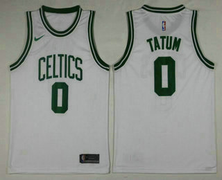 Men's Boston Celtics #0 Jayson Tatum White 2017-2018 Nike Icon Edition Swingman Jersey