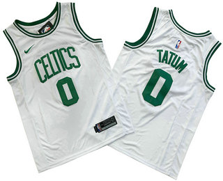 Men's Boston Celtics #0 Jayson Tatum White 2022 Nike Swingman Stitched Jersey