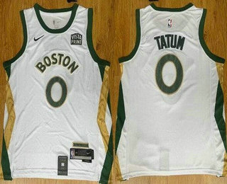 Men's Boston Celtics #0 Jayson Tatum White 2023 City Icon Sponsor Swingman Jersey