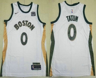 Men's Boston Celtics #0 Jayson Tatum White 2023 City Icon Sponsor Swingman Jersey