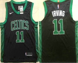 Men's Boston Celtics #11 Kyrie Irving Black 2017-2018 Nike AU Stitched NBA Jersey