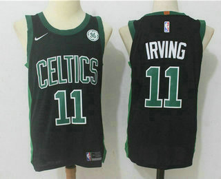 Men's Boston Celtics #11 Kyrie Irving Black 2017-2018 Nike Authentic General Electric Stitched NBA Jersey