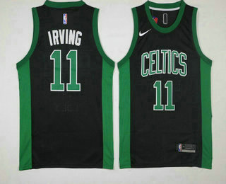 Men's Boston Celtics #11 Kyrie Irving Black 2017-2018 Nike Swingman Stitched NBA Jersey 1