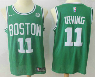 Men's Boston Celtics #11 Kyrie Irving Green 2017-2018 Nike Swingman Stitched NBA Jersey