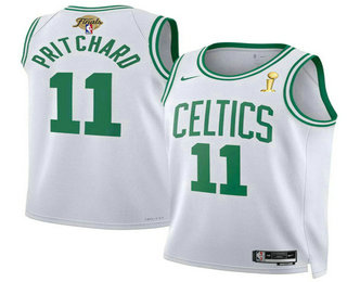 Men's Boston Celtics #11 Payton Pritchard White 2024 Finals Champions Association Edition Stitched Jersey