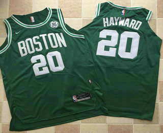 Men's Boston Celtics #20 Gordon Hayward Green 2017-2018 AU Stitched NBA Revolution 30 Swingman Jersey