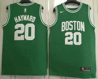 Men's Boston Celtics #20 Gordon Hayward Green 2017-2018 Nike Swingman Stitched NBA Jersey