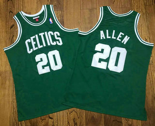 Men's Boston Celtics #20 Ray Allen Green Hardwood Classics Soul AU Throwback Jersey