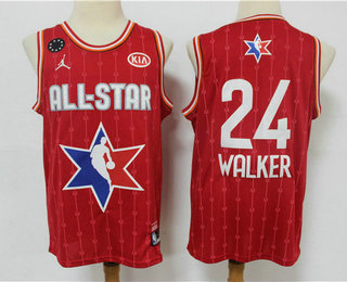 Men's Boston Celtics #24 Kemba Walker Red Jordan Brand 2020 All-Star Game Swingman Stitched NBA Jersey