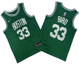 Men's Boston Celtics #33 Larry Bird Green Icon Swingman Jersey