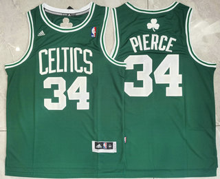 Men's Boston Celtics #34 Paul Pierce Green Revolution 30 Swingman Jersey