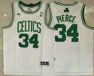 Men's Boston Celtics #34 Paul Pierce White Revolution 30 Swingman Jersey