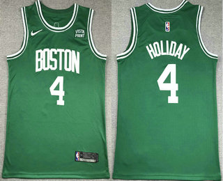 Men's Boston Celtics #4 Jrue Holiday Green Icon Sponsor Swingman Jersey