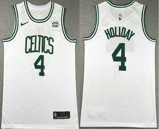 Men's Boston Celtics #4 Jrue Holiday White Icon Sponsor Swingman Jersey