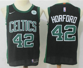 Men's Boston Celtics #42 Al Horford Black 2017-2018 Nike Authentic General Electric Stitched NBA Jersey