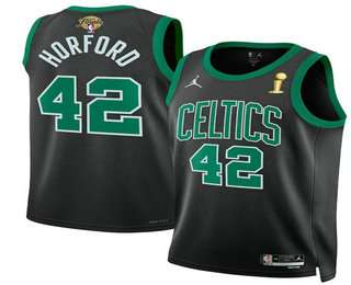 Men's Boston Celtics #42 Al Horford Black 2024 Finals Champions Statement Edition Stitched Jersey