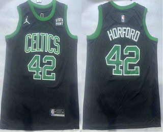 Men's Boston Celtics #42 Al Horford Black Statement Icon Sponsor Swingman Jersey