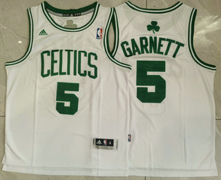 Men's Boston Celtics #5 Kevin Garnett White Revolution 30 Swingman Jersey