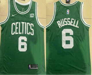 Men's Boston Celtics #6 Bill Russell Green 2022 Nike Swingman Stitched Jersey With Sponsor