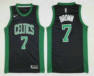 Men's Boston Celtics #7 Jaylen Brown Black 2017-2018 Nike Swingman Stitched NBA Jersey