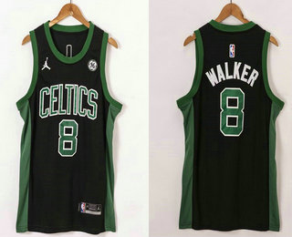 Men's Boston Celtics #8 Kemba Walker Black 2021 Brand Jordan Swingman Stitched NBA Jersey With The Sponsor Logo