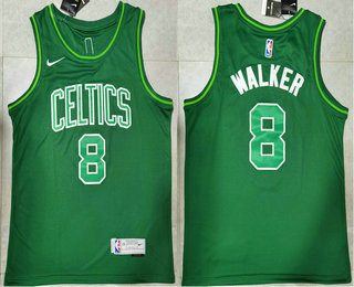 Men's Boston Celtics #8 Kemba Walker Green Nike Swingman 2021 Earned Edition Stitched Jersey