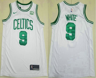 Men's Boston Celtics #9 Derrick White White Icon Sponsor Swingman Jersey