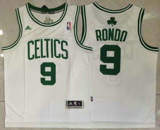 Men's Boston Celtics #9 Rajon Rondo White Revolution 30 Swingman Jersey