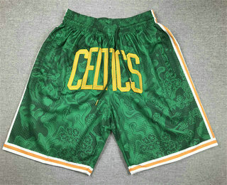 Men's Boston Celtics Green Hardwood Classics Soul Swingman Throwback Fashion Shorts