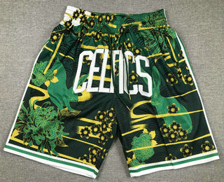 Men's Boston Celtics Green Rabbit Swingman Shorts