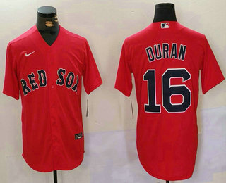 Men's Boston Red Sox #16 Jarren Duran Red Cool Base Stitched Jersey