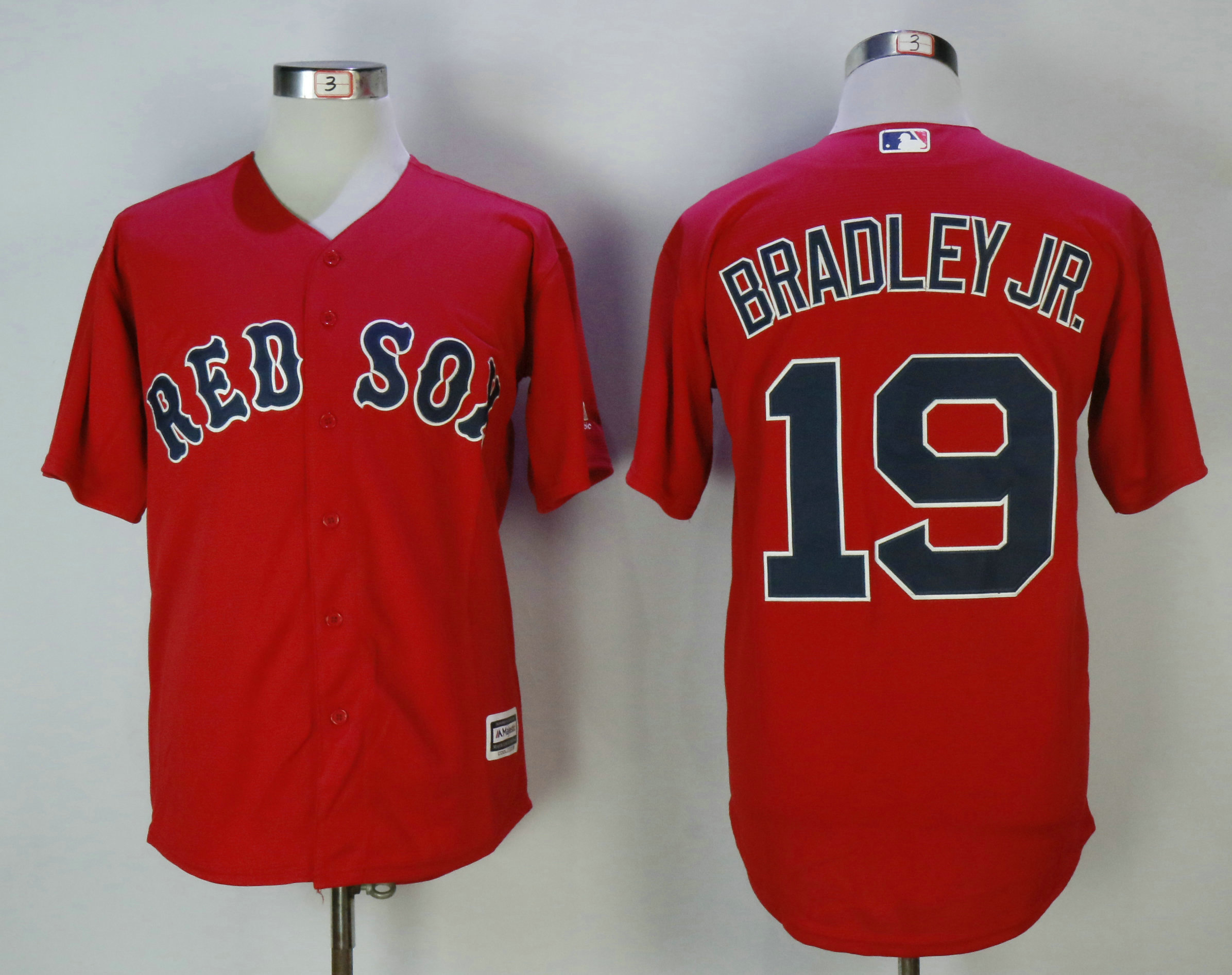 Men's Boston Red Sox #19 Jackie Bradley Jr. Red Stitched MLB Cool Base Jersey