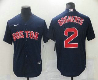 Men's Boston Red Sox #2 Xander Bogaerts Navy Blue New Cool Base Stitched Nike Jersey