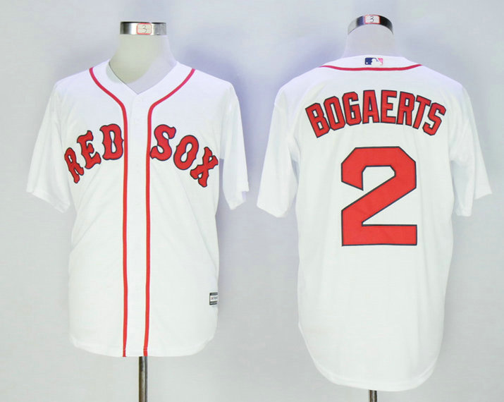 Men's Boston Red Sox #2 Xander Bogaerts White New Cool Base Stitched MLB Jersey