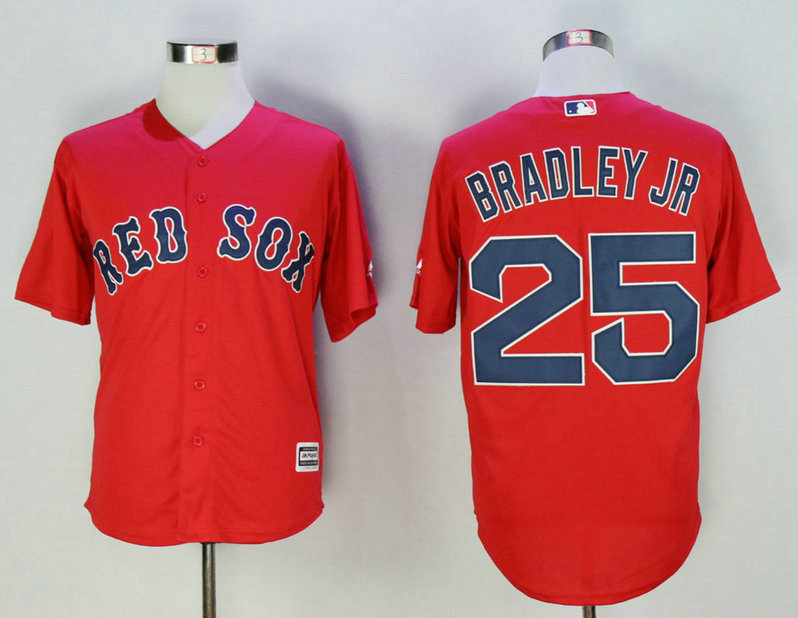 Men's Boston Red Sox #25 Jackie Bradley Jr. Red Stitched 2015 MLB Cool Base Jersey