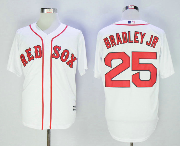 Men's Boston Red Sox #25 Jackie Bradley Jr. White Stitched 2015 MLB Cool Base Jersey