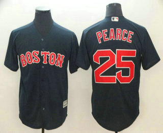 Men's Boston Red Sox #25 Steve Pearce Navy Blue Stitched MLB Majestic Cool Base Jersey