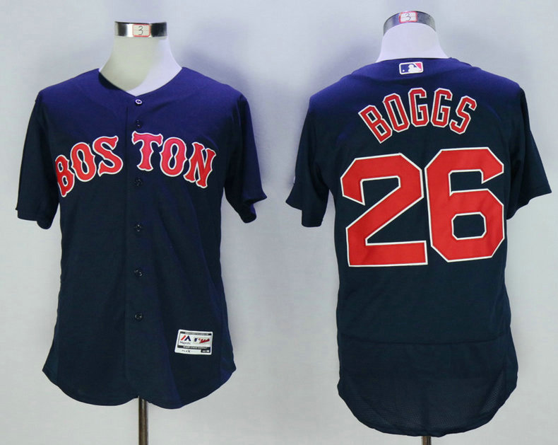 Men's Boston Red Sox #26 Wade Boggs Navy Blue 2016 Flexbase Baseball Jersey