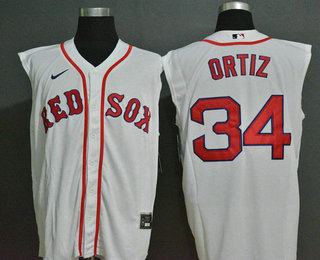 Men's Boston Red Sox #34 David Ortiz White 2020 Cool and Refreshing Sleeveless Fan Stitched MLB Nike Jersey