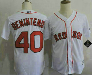 Men's Boston Red Sox #40 Andrew Benintendi White Home Stitched MLB Majestic Cool Base Jersey