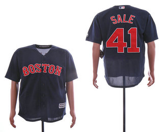 Men's Boston Red Sox #41 Chris Sale Navy Blue Stitched MLB Cool Base Jersey