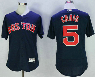 Men's Boston Red Sox #5 Allen Craig Navy Blue 2016 Flexbase Majestic Baseball Jersey