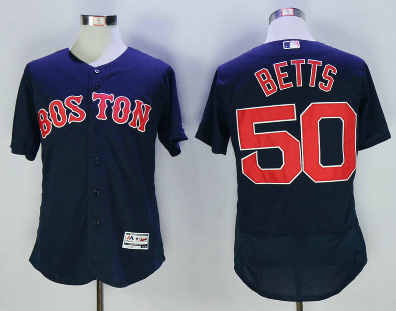 Men's Boston Red Sox #50 Mookie Betts Navy Blue 2016 Flexbase Baseball Jersey