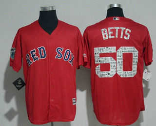 Men's Boston Red Sox #50 Mookie Betts Red 2017 Spring Training Stitched MLB Majestic Cool Base Jersey