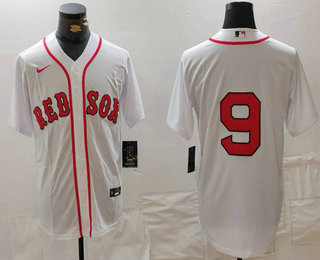 Men's Boston Red Sox #9 Ted Williams White Cool Base Stitched Jersey