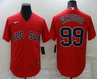 Men's Boston Red Sox #99 Alex Verdugo Red New Cool Base Stitched Nike Jersey