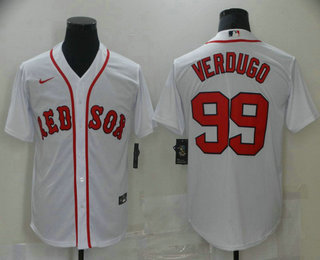 Men's Boston Red Sox #99 Alex Verdugo White New Cool Base Stitched Nike Jersey