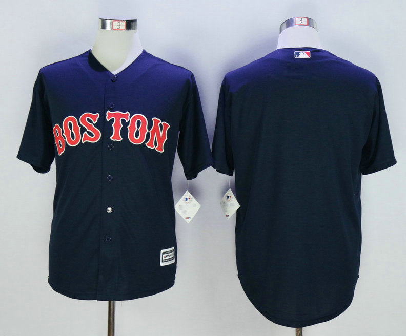 Men's Boston Red Sox Blank Navy Blue New Cool Base Stitched MLB Jersey